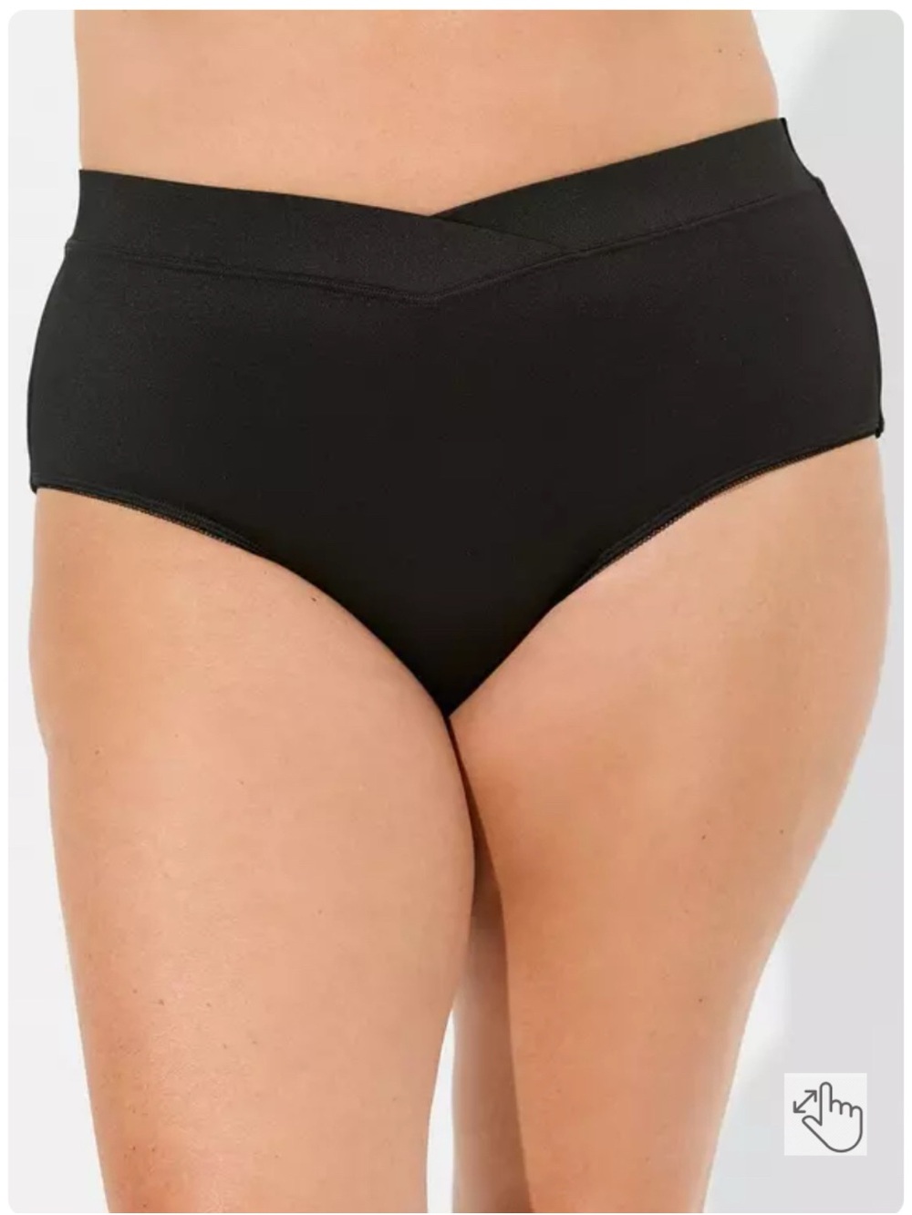 NEW Torrid 3 Microfiber Mid-Rise Cheeky Panty, Black, V-Front